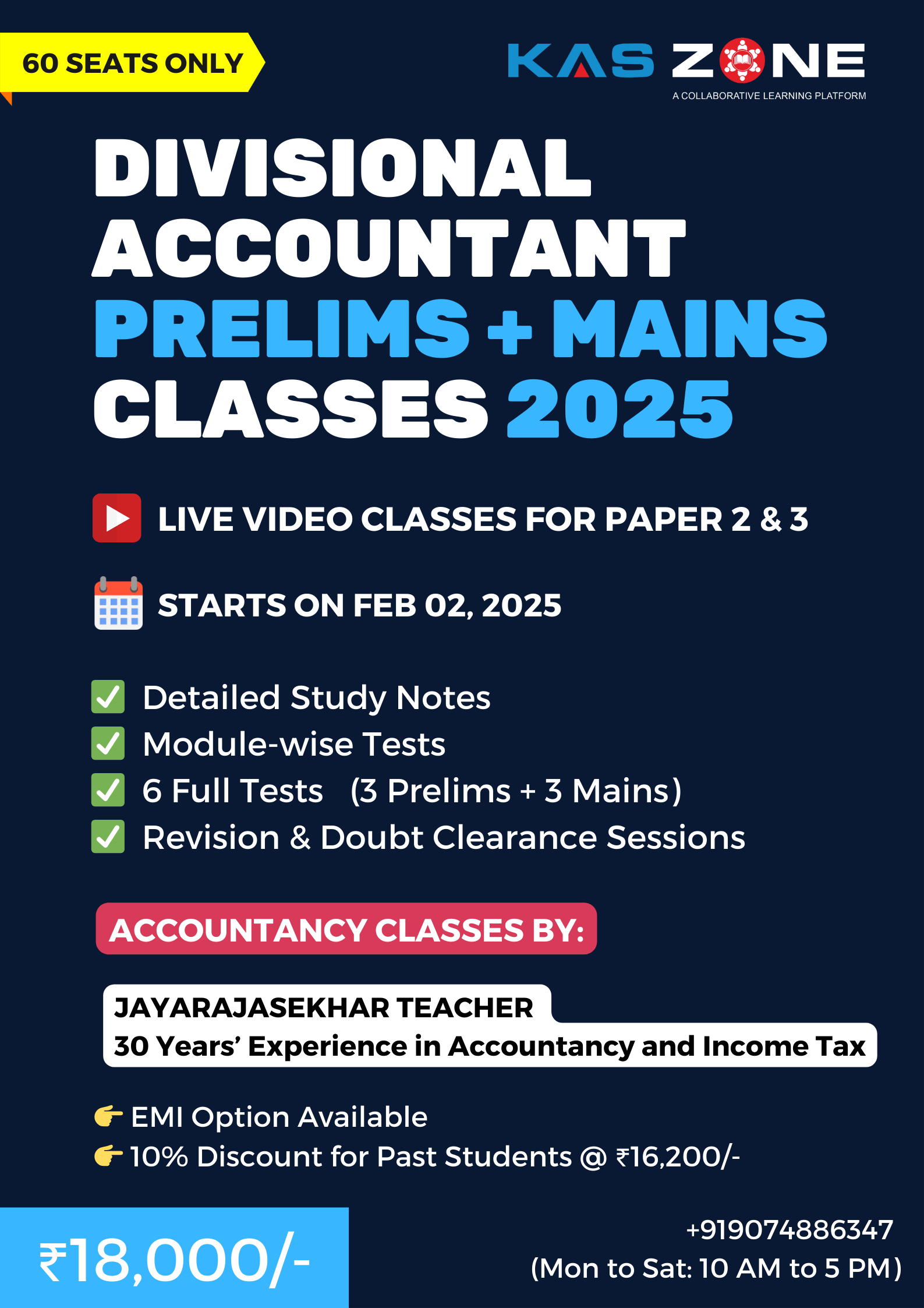 Divisional Accountant PSC Course 2025 KAS Zone